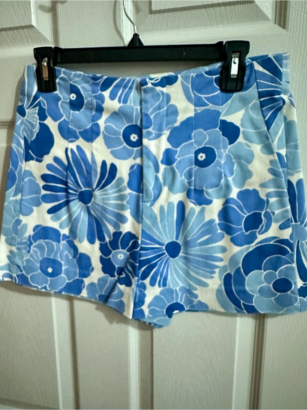 Zara Blue Floral High-Waist Skort